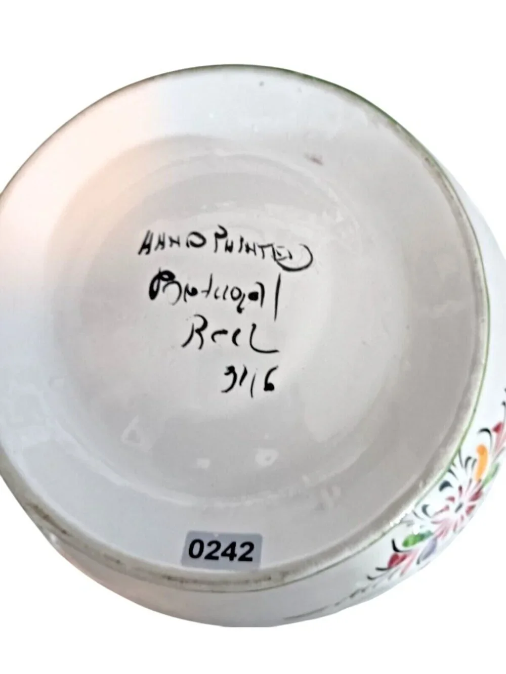 Vintage R. C. & Cal RCCL Hand Painted Ceramic Serving Bowl Portugal  4